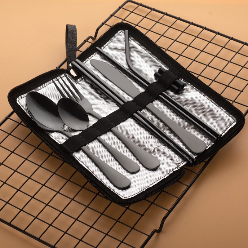 Bamboo Cutlery Travel - 새로운 10종 휴대용 식기 세트 여행