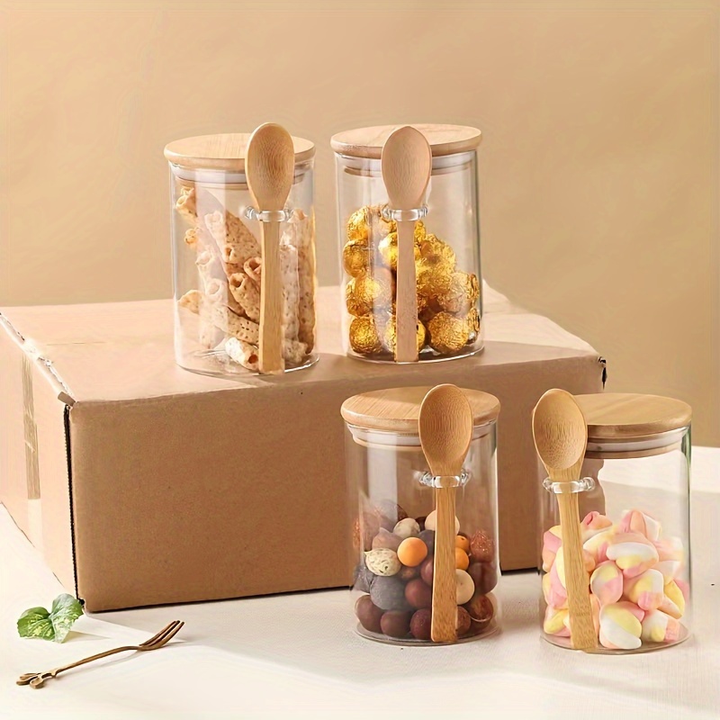 Bamboo Cutlery Travel - 280ml 캔디 병, 비스킷 병, 밀폐된