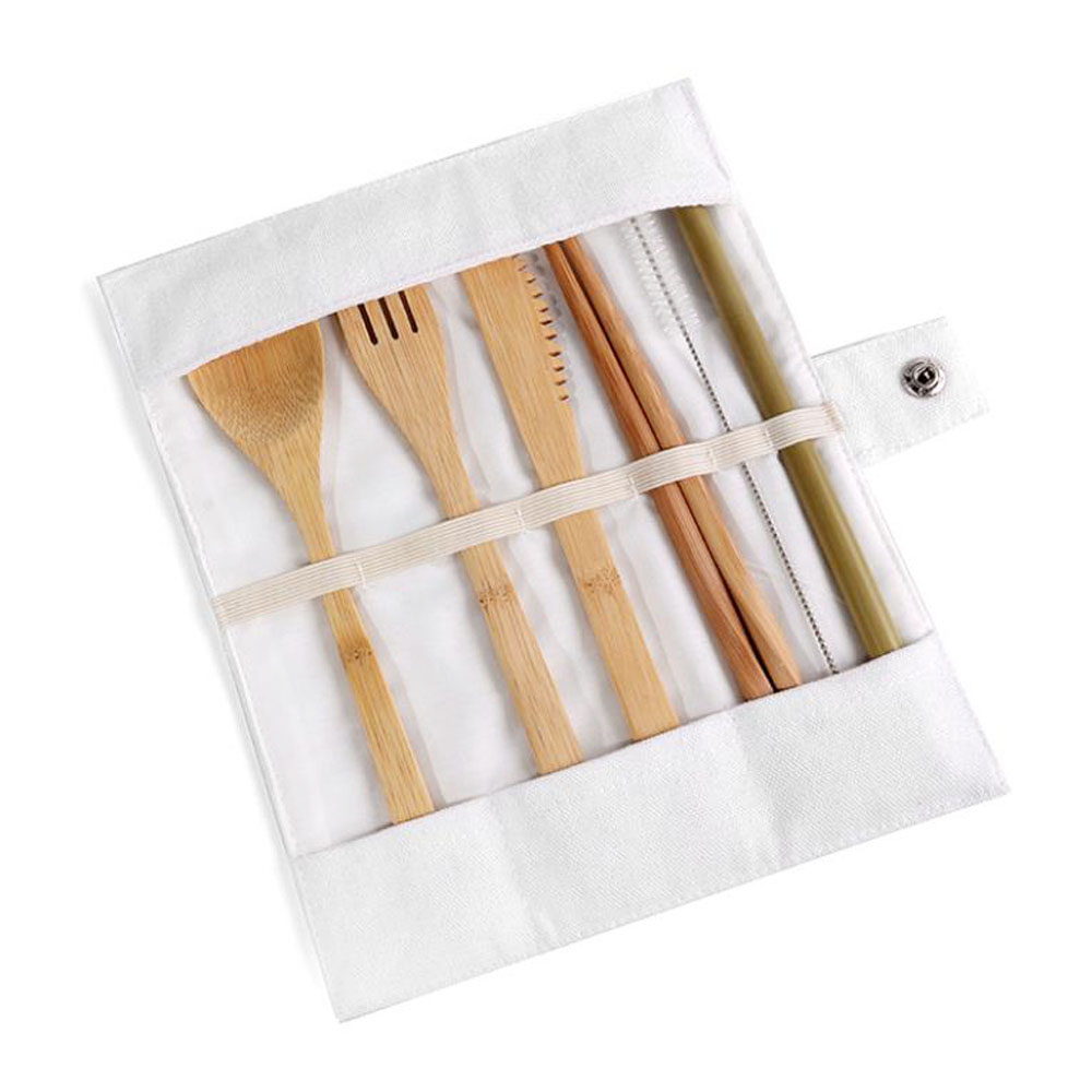 재사용 가능한 대나무 수저 세트 대나무 빨대 식기 세트 - Bamboo Cutlery Travel 리뷰 및 가격