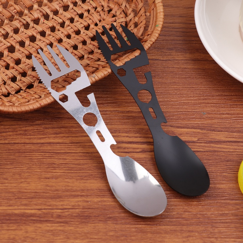 1/5Pcs 10-in-1 스테인레스 스틸 캠핑 식기  - Bamboo Cutlery Travel 리뷰 및 가격