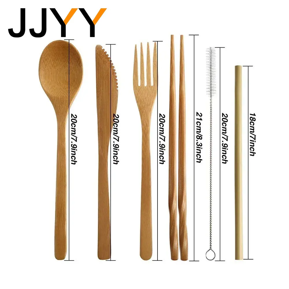 재사용 가능한 대나무 여행용 수저 세트 휴대용 나무 포 - Bamboo Cutlery Travel 리뷰 및 가격
