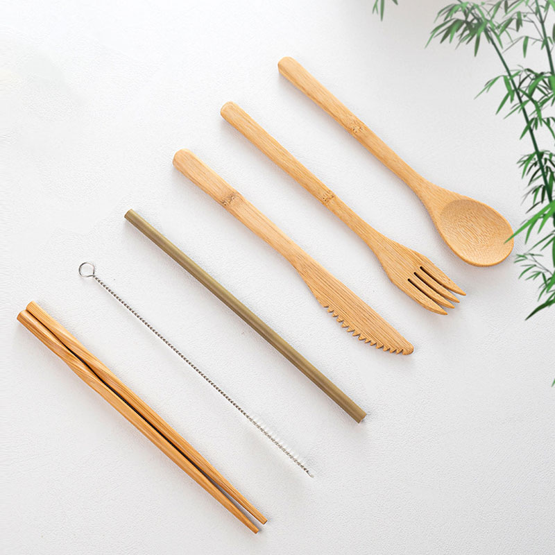 대나무 여행 식기 재사용 가능한 휴대용 대나무 칼 세트 - Bamboo Cutlery Travel 리뷰 및 가격