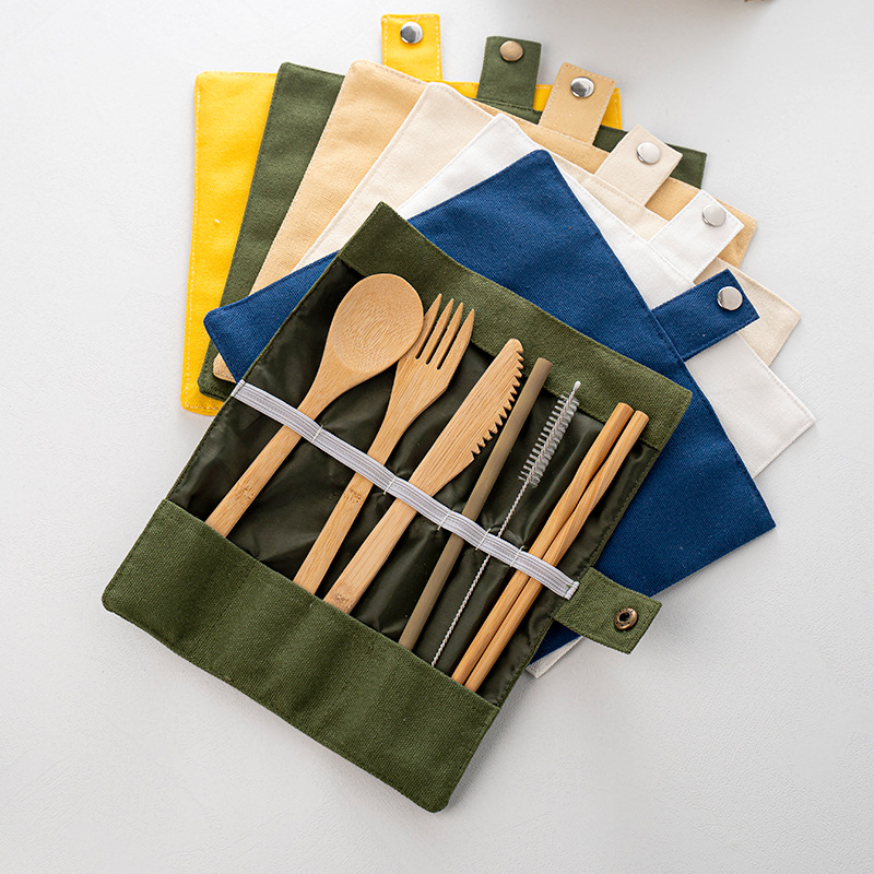 대나무 여행 식기 재사용 가능한 휴대용 대나무 칼 세트 - Bamboo Cutlery Travel 리뷰 및 가격