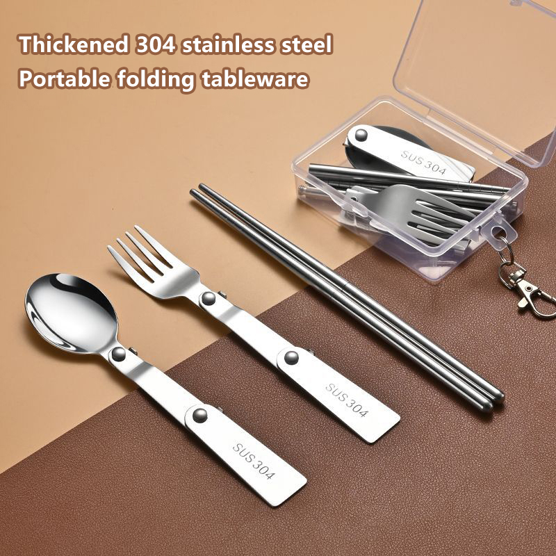 1PC/3PCS 스테인리스 스틸 휴대용 야외 식기 세트 - Bamboo Cutlery Travel 리뷰 및 가격